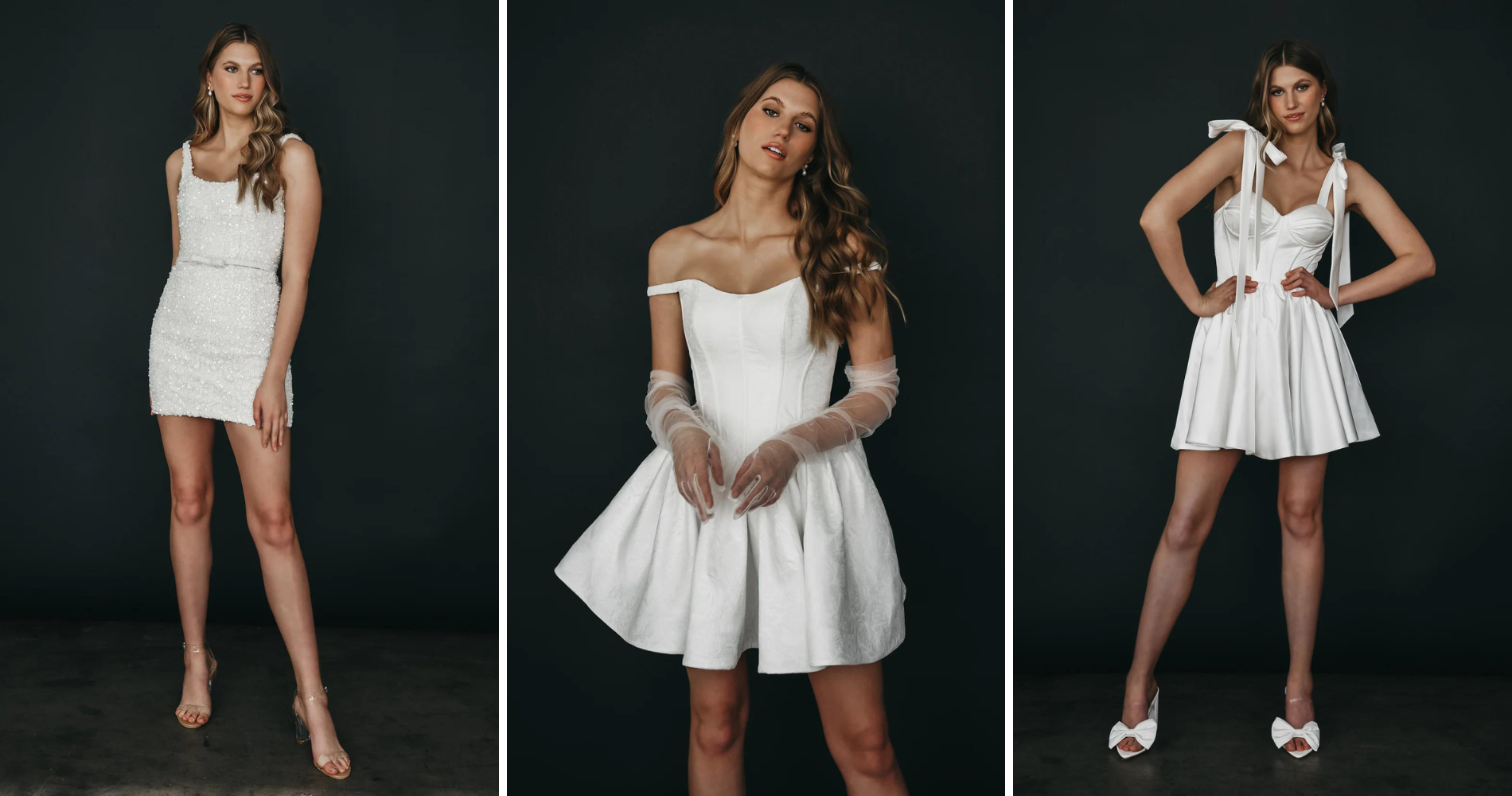 White Mini Dresses for Brides